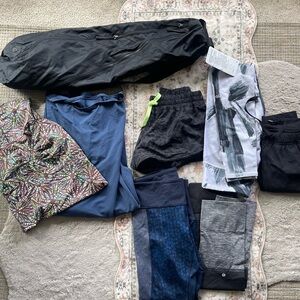 lululemon Bundle Women's Pants, Dresses and Bag in Black, Blue, Gray